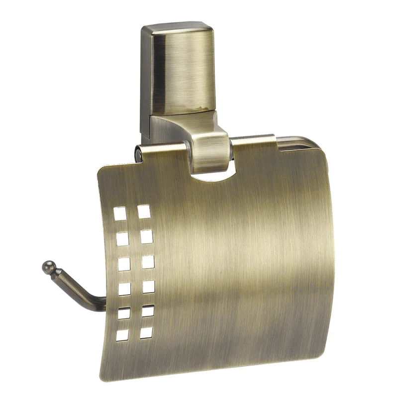 Держатель туалетной бумаги WasserKRAFT Exter K-5225 с крышкой Бронза