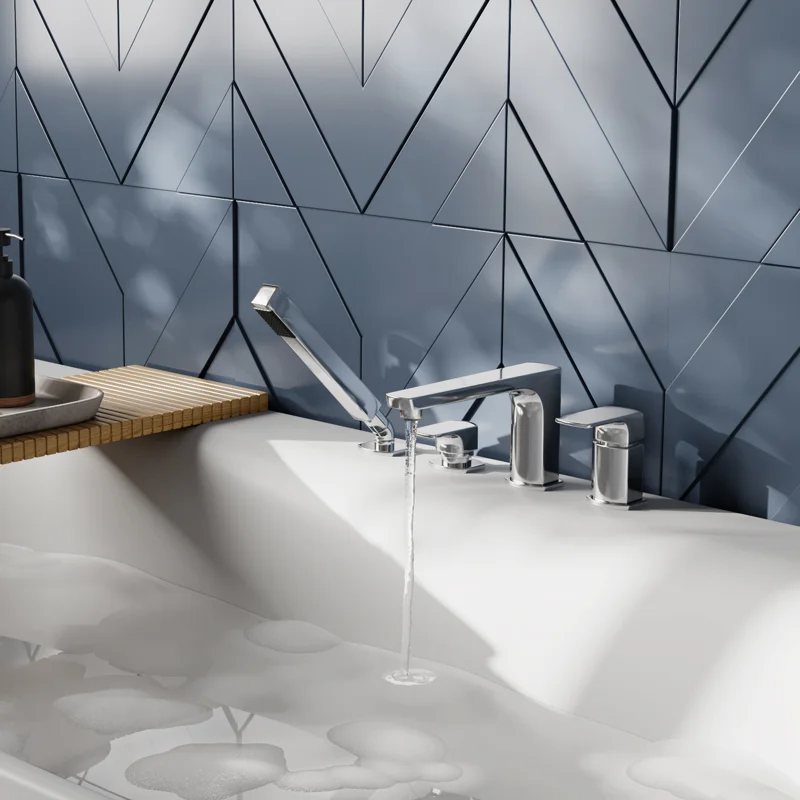 Смеситель на борт ванны WasserKRAFT Salm 2755 Хром