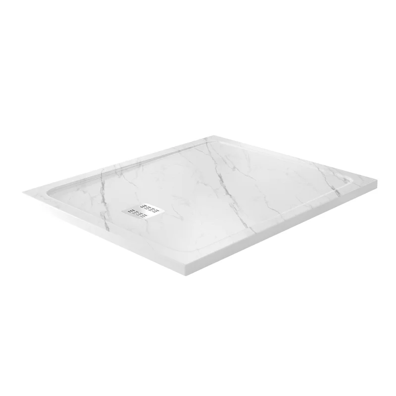 Душевой поддон из искусственного камня WasserKRAFT Rhin 120x100 44T10 Белый матовый