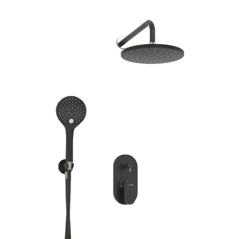 Душевая система WasserKRAFT Elbe A16777 Черная матовая