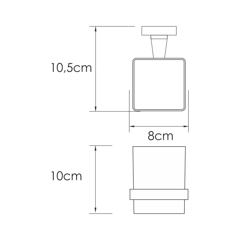 Стакан для зубных щеток WasserKRAFT Rhin K-8728 Хром