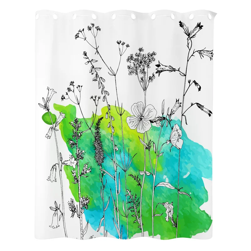 Штора для ванны WasserKRAFT Dill 200х200 SC-39103 Полевые цветы