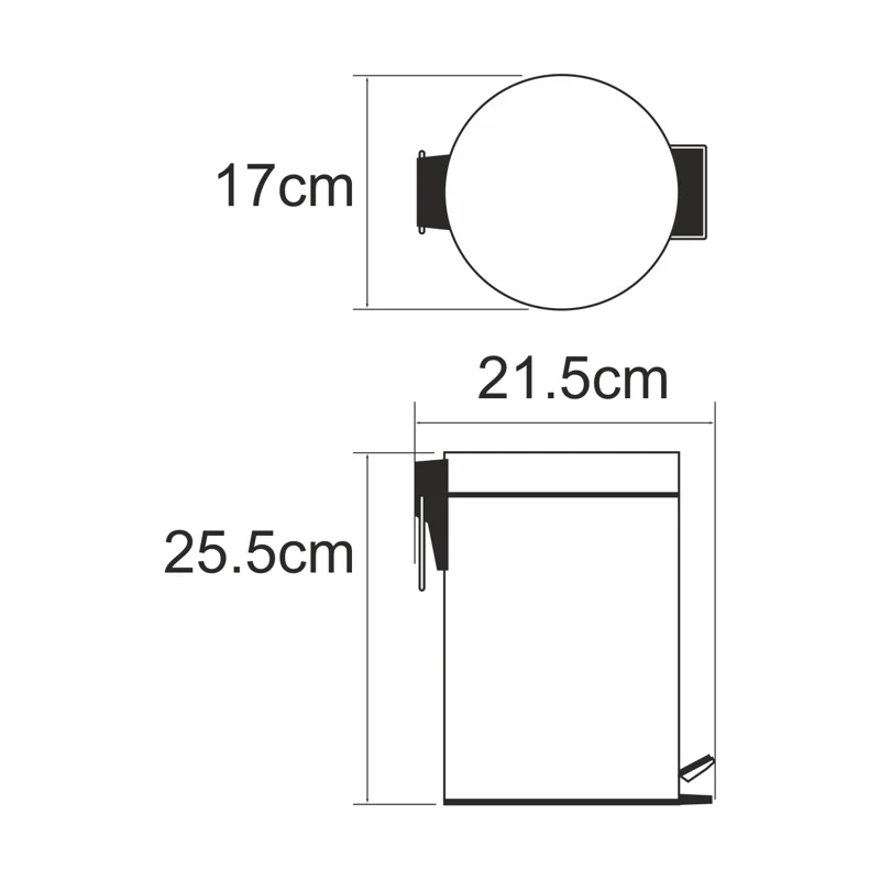 Ведро для мусора WasserKRAFT K-633W Белое
