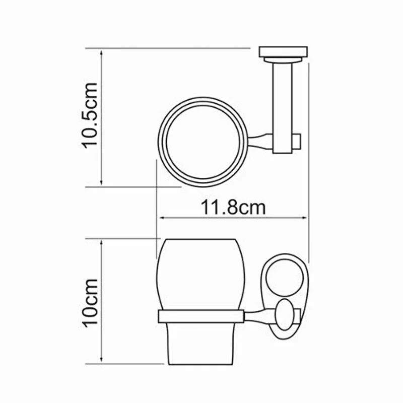 Стакан стеклянный WasserKRAFT Main K-9228