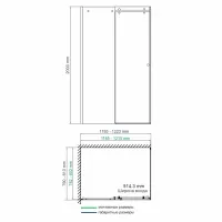 Душевой уголок WasserKRAFT Vils 120x80 56R06 профиль Хром стекло прозрачное