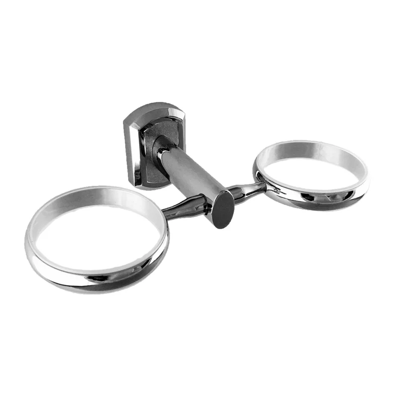 Держатель стакана для зубных щеток и мыльницы WasserKRAFT Oder C174 двойной Хром