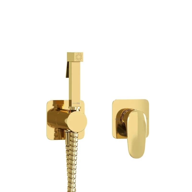 Гигиенический душ со смесителем WasserKRAFT Neckar A2151.280.238.216 Золото глянцевое