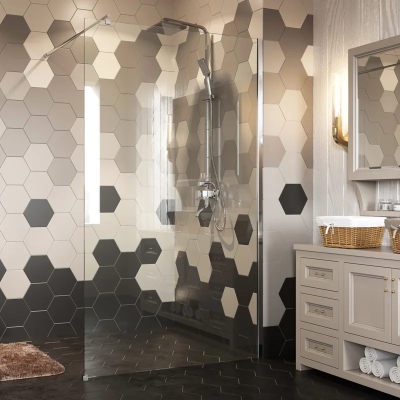 Душевая перегородка WasserKRAFT Rossel 90 28W39 профиль Серебристый стекло прозрачное