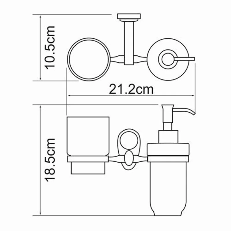Держатель стакана и дозатора WasserKRAFT K-9289C