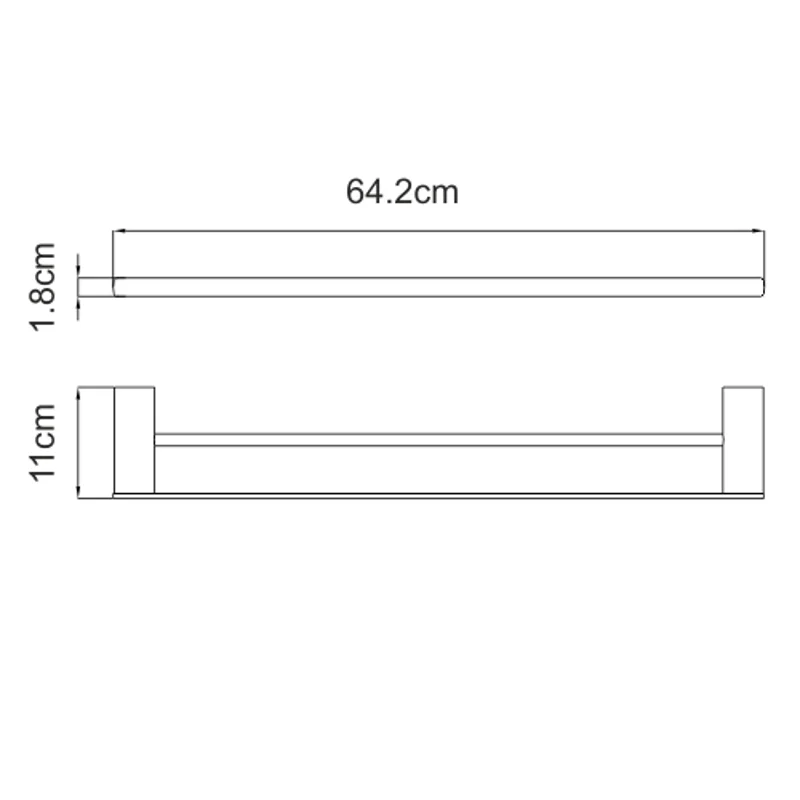 Полотенцедержатель WasserKRAFT Sauer K-7940 двойной Золото