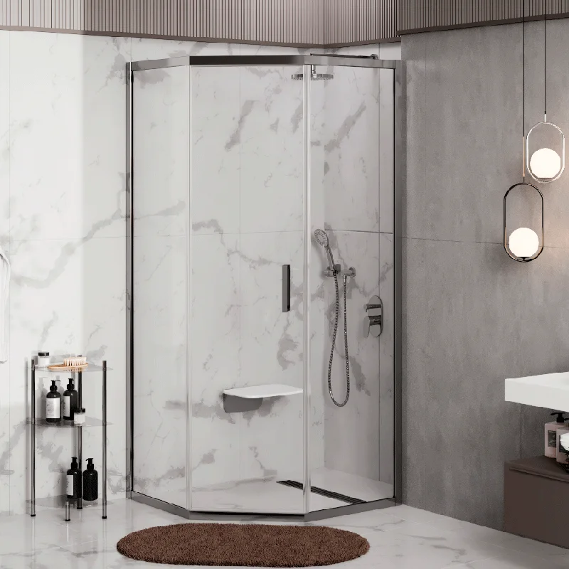 Душевой уголок WasserKRAFT Naab 100x100 86S38 профиль Хром стекло прозрачное