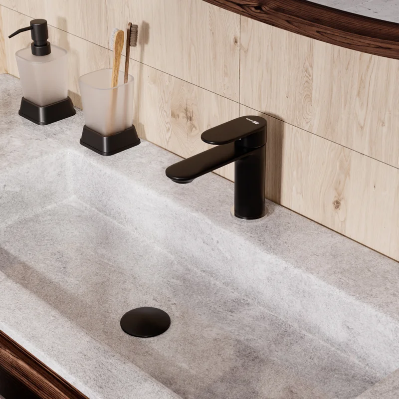 Смеситель для раковины WasserKRAFT Elbе 7403 Черный матовый