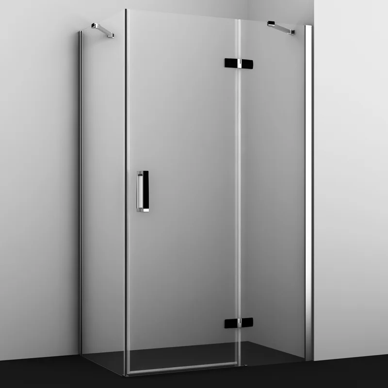 Душевой уголок WasserKRAFT Aller 120х100 R 10H10RBLACK профиль Хром стекло прозрачное