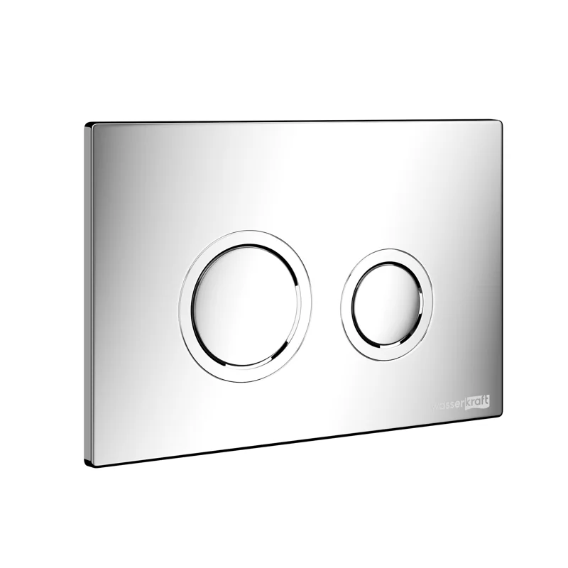 Клавиша смыва WasserKraft, механическая, кнопки круглые, хром, CH01