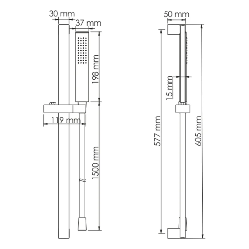Душевой гарнитур WasserKRAFT A143, хром