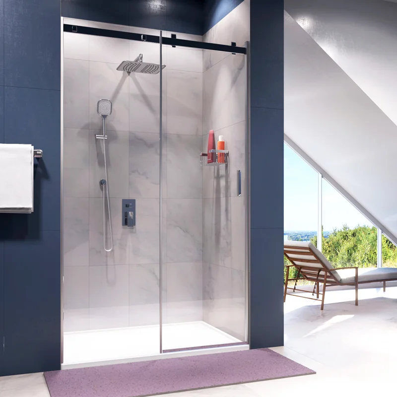 Душевая дверь WasserKRAFT Alme 120 15R05 профиль Хром стекло прозрачное