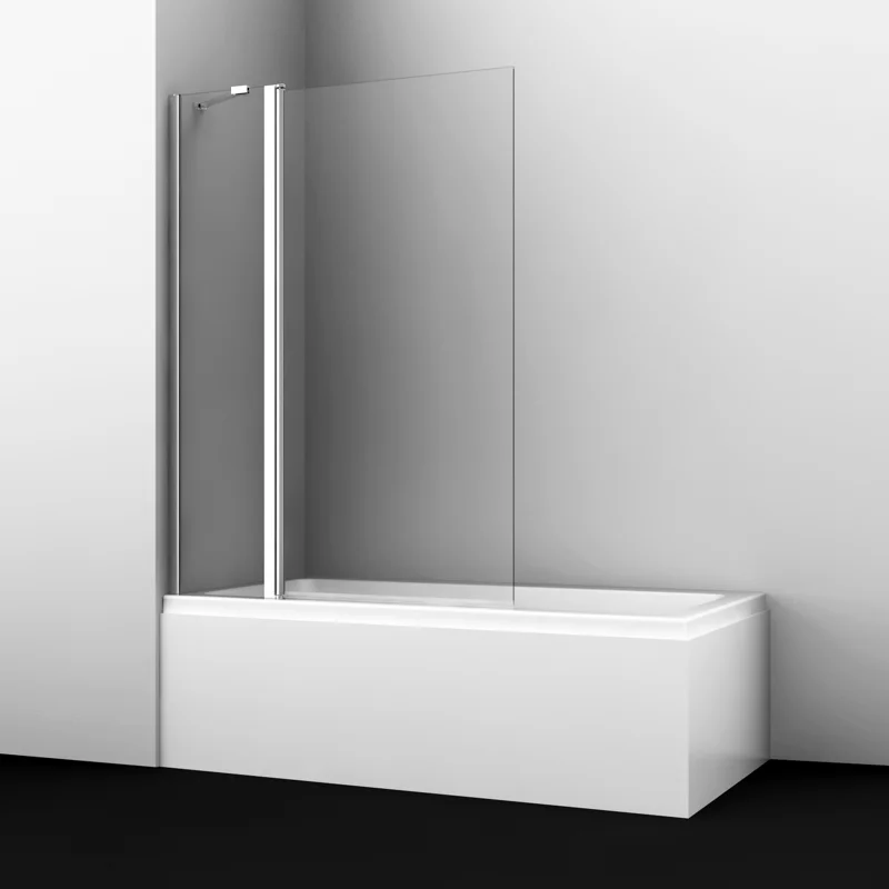 Шторка на ванну WasserKRAFT Berkel 110x140 48P02-110 профиль Хром стекло прозрачное