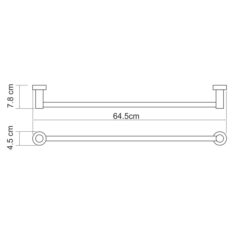 Полотенцедержатель WasserKRAFT Donau K-9430 Хром
