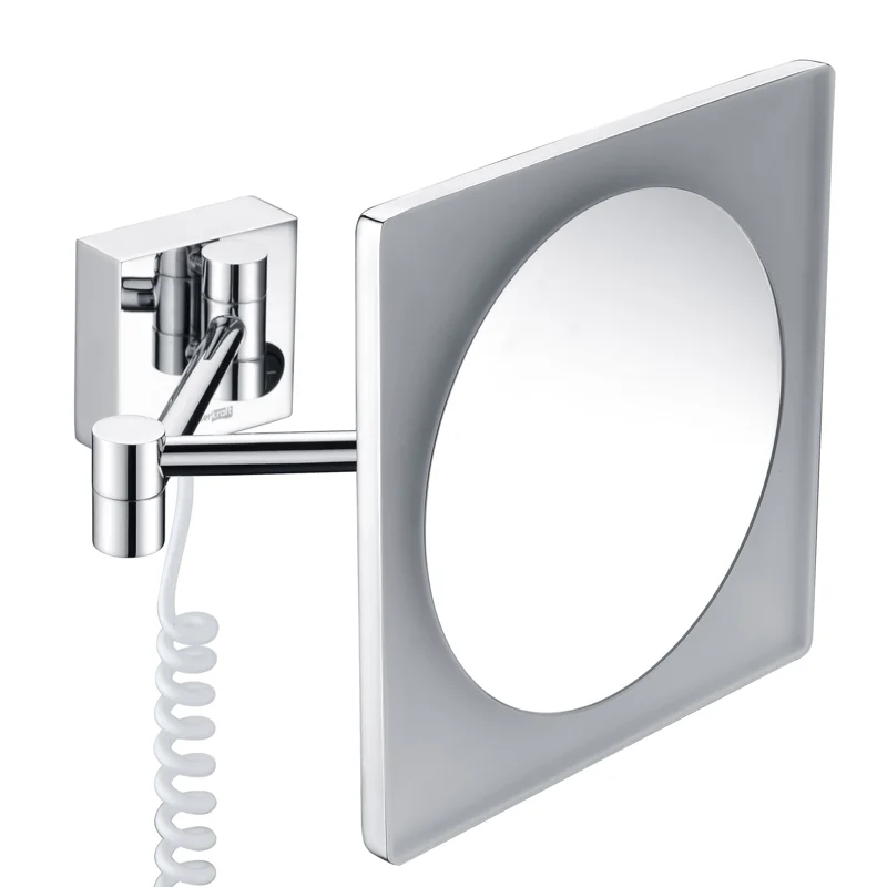 Косметическое зеркало WasserKRAFT K-1008 с подсветкой с увеличением Хром