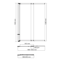 Шторка на ванну WasserKRAFT Main 100 41S02-100 профиль Хром стекло прозрачное