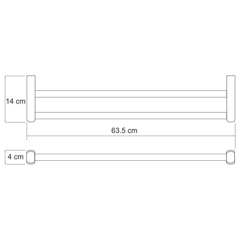 Полотенцедержатель WasserKRAFT Berkel K-6840 двойной Хром