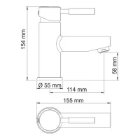 Смеситель для раковины WasserKRAFT Wern 4203 Никель