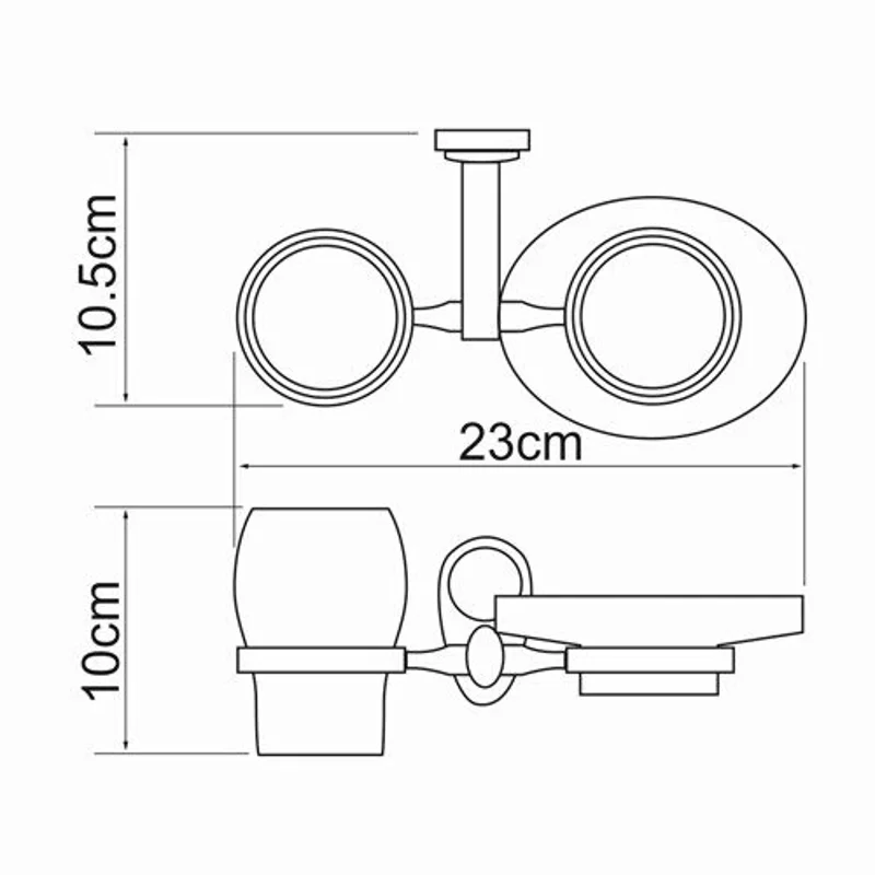 Держатель стакана и мыльницы WasserKRAFT Main, K-9226