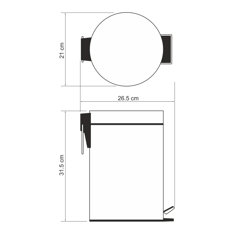 Ведро для мусора Wasserkraft K-655 (5 литров)