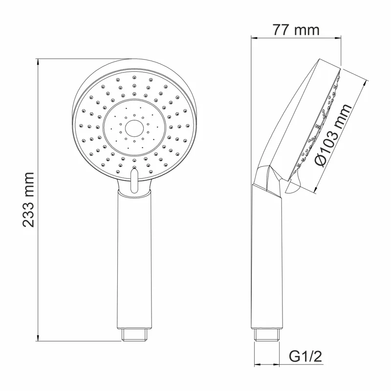 Ручной душ WasserKRAFT A032 Хром