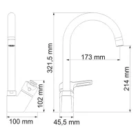 Смеситель для кухни WasserKRAFT Ruhr 24407 Хром
