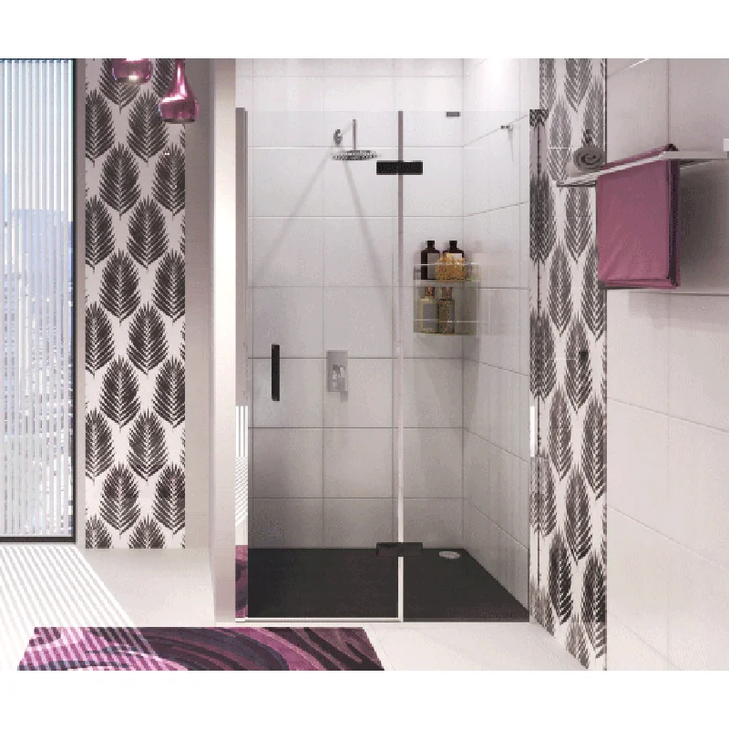 Душевой уголок WasserKRAFT Aller 120х100 L 10H10LBLACK MATT профиль Хром матовый стекло прозрачное