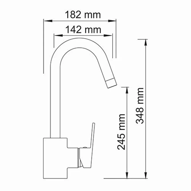 Смеситель для кухни Wasserkraft Donau 5347