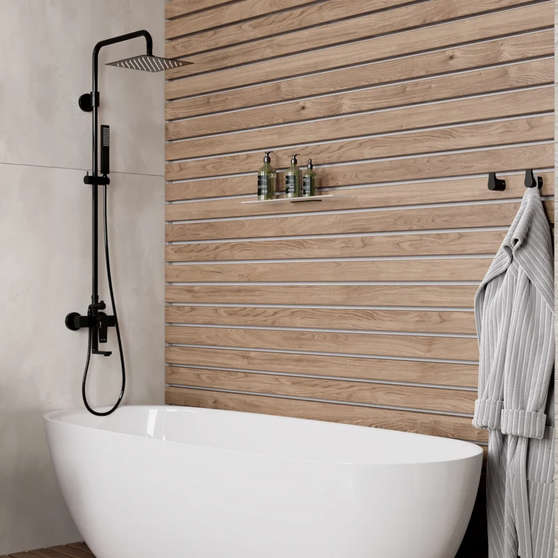 Душевая система WasserKRAFT Glan A16701 Черная глянцевая