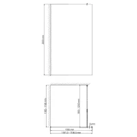 Душевая перегородка WasserKRAFT Rossel 120 28W40 профиль Серебристый стекло прозрачное