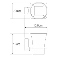 Стакан для зубных щеток WasserKRAFT Leine K-5028W Хром