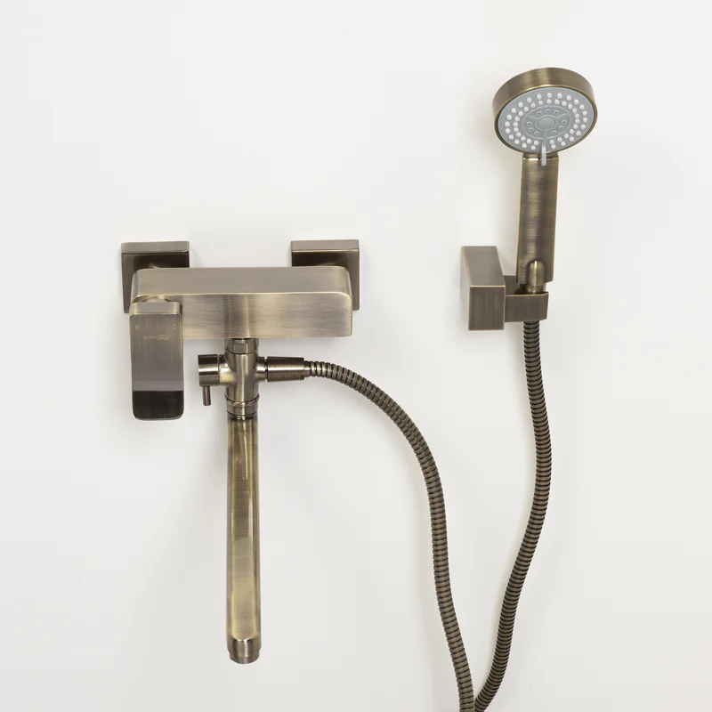 Смеситель для ванны WasserKRAFT Exter 1602L универсальный Светлая бронза