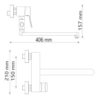 Смеситель для ванны WasserKRAFT Exter 1602L универсальный Светлая бронза