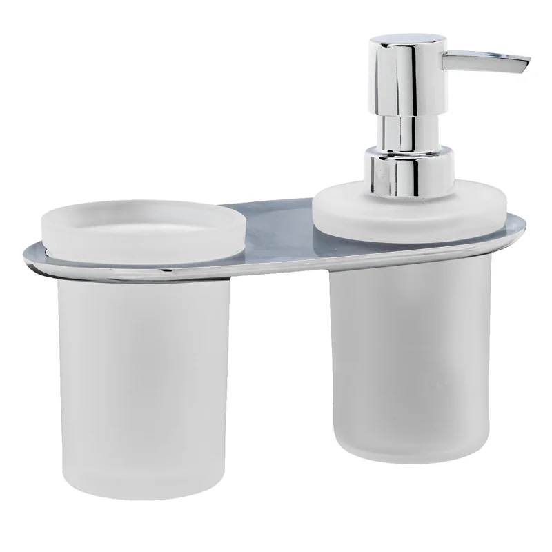 Дозатор для жидкого мыла WasserKRAFT Kammel K-8389 со стаканом для зубных щеток Хром