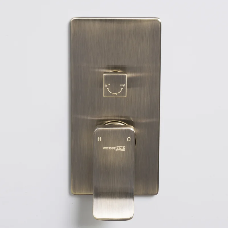 Смеситель скрытого монтажа WasserKRAFT Exter 1641 для ванны и душа, светлая бронза