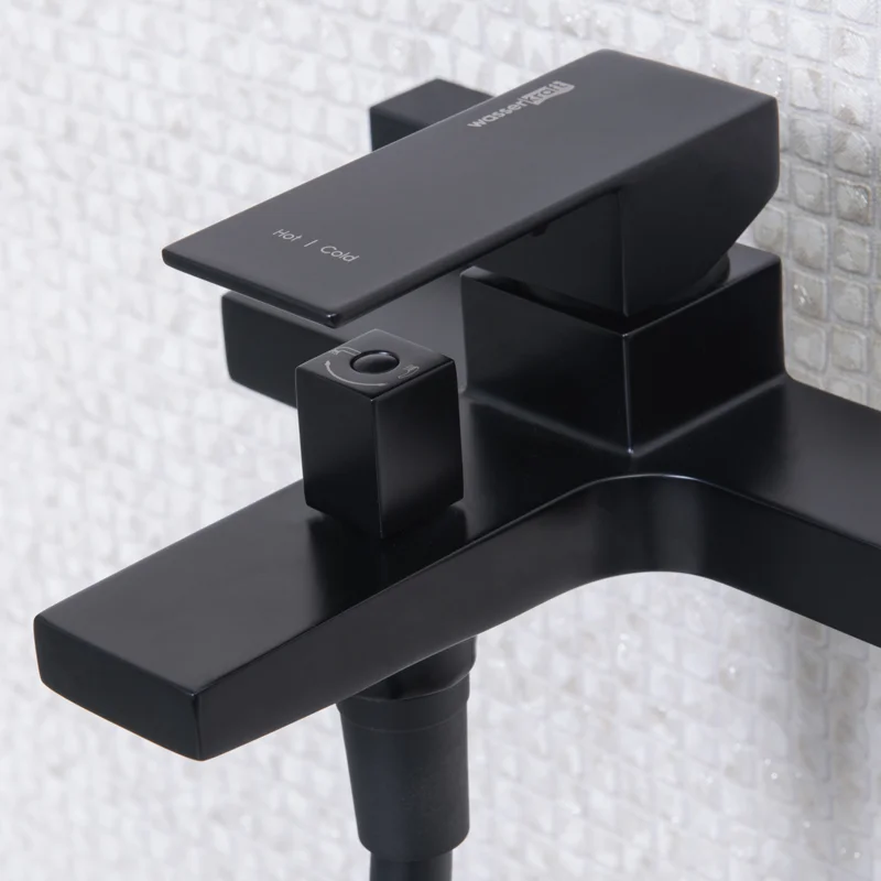 Смеситель для ванны WasserKRAFT Abens 2001 Чёрный матовый