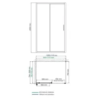 Душевой уголок WasserKRAFT Main 110x80 41S14 профиль Хром стекло прозрачное