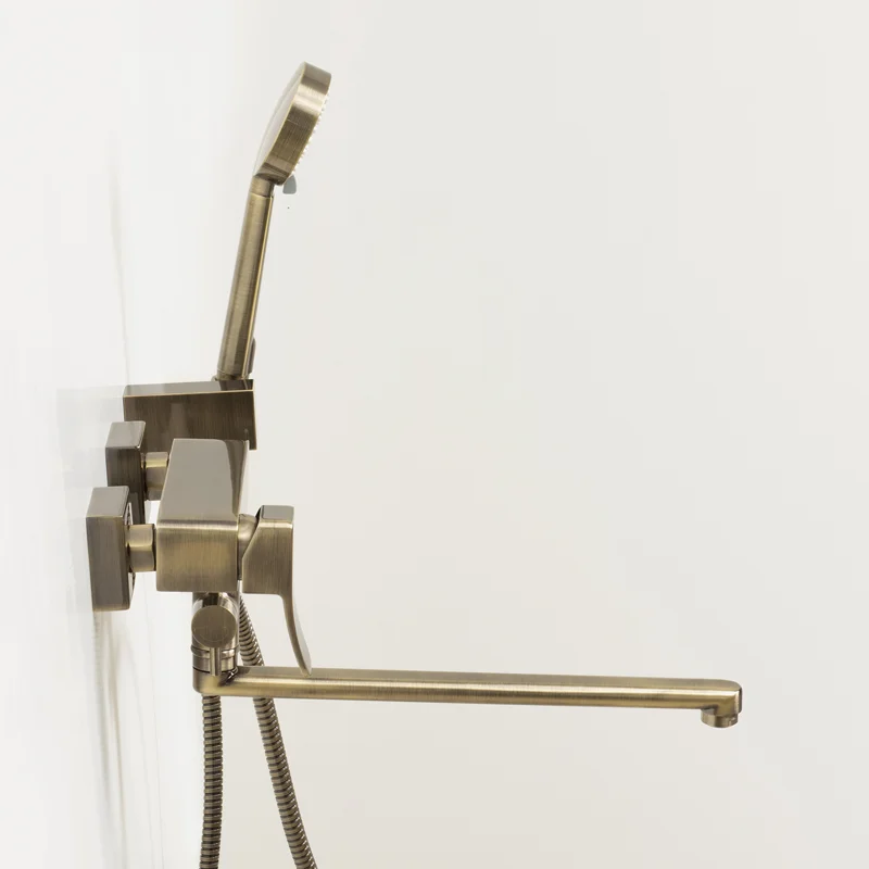 Смеситель для ванны WasserKRAFT Exter 1602L универсальный Светлая бронза