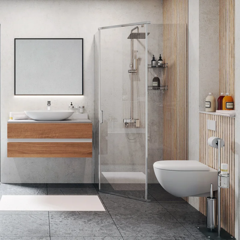 Душевой уголок WasserKRAFT Leine 90х90 35P11 профиль Хром стекло прозрачное