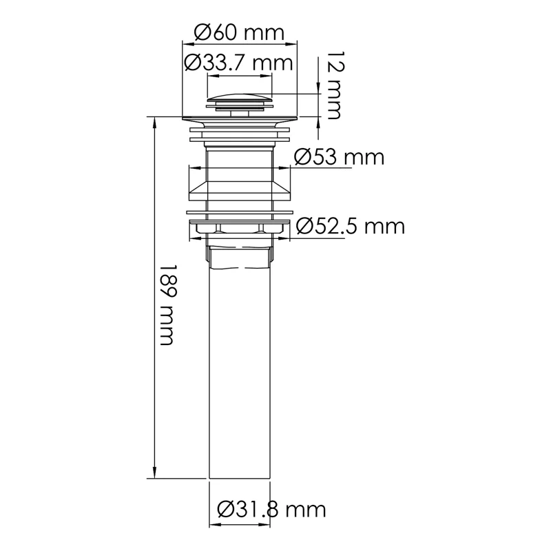 Донный клапан WasserKRAFT A253 Click-Clack Золото