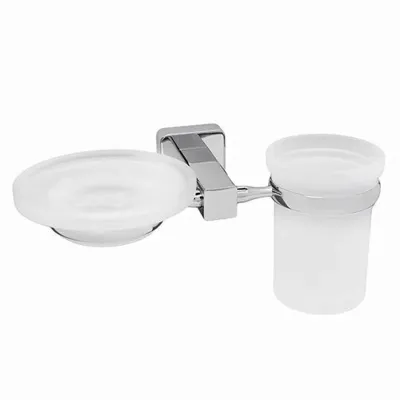 Стакан для зубных щеток с мыльницей WasserKRAFT Lipp...