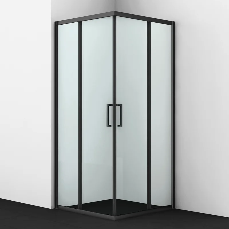 Душевой уголок WasserKRAFT Dill 90x90 61S03 профиль Черный матовый стекло прозрачное