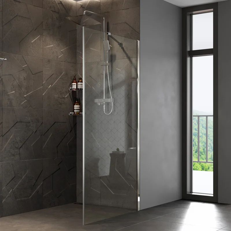 Душевая перегородка WasserKRAFT Aller 90 10H07-RP90 профиль Хром стекло прозрачное