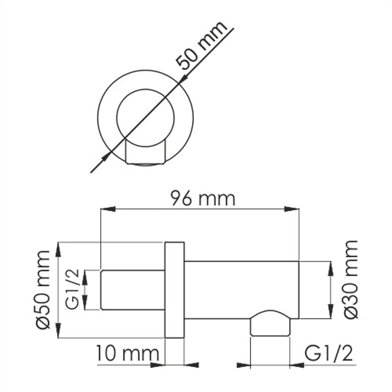 Шланговое подключение WasserKRAFT Isar A111 Темная бронза