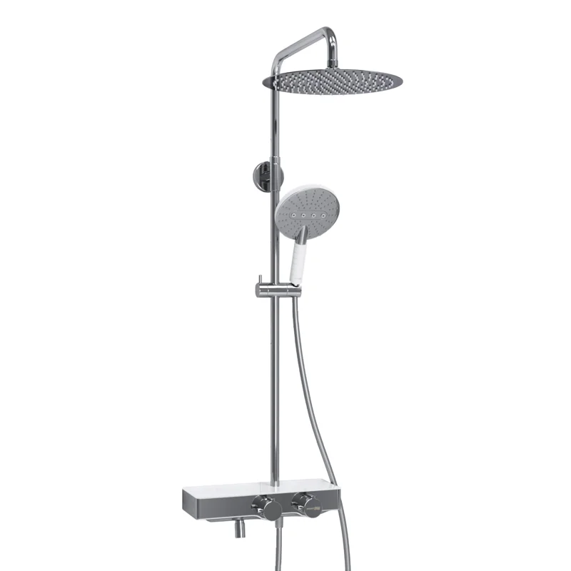 Душевая система WasserKRAFT A113.116.059.CH Thermo с термостатом Хром Белая