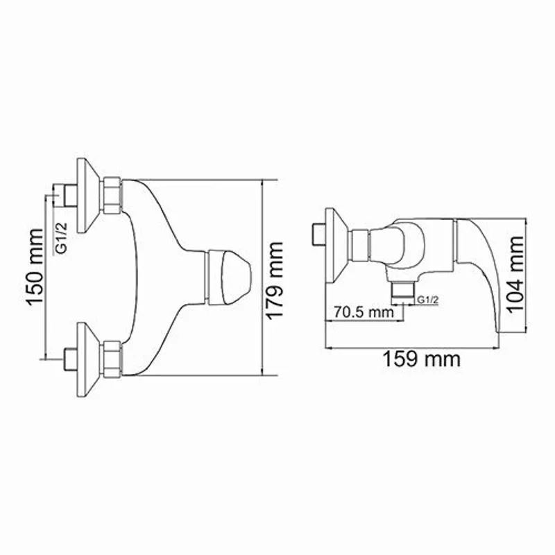 Смеситель для душа WasserKRAFT Rhein 1702 Хром